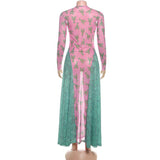 Vibrant Cactus Print Maxi Dress image 3