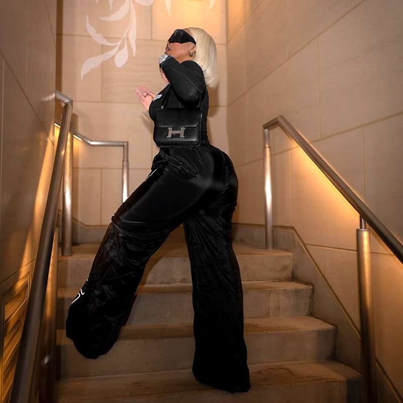 Graphic Wide Leg Sweatpants image 1