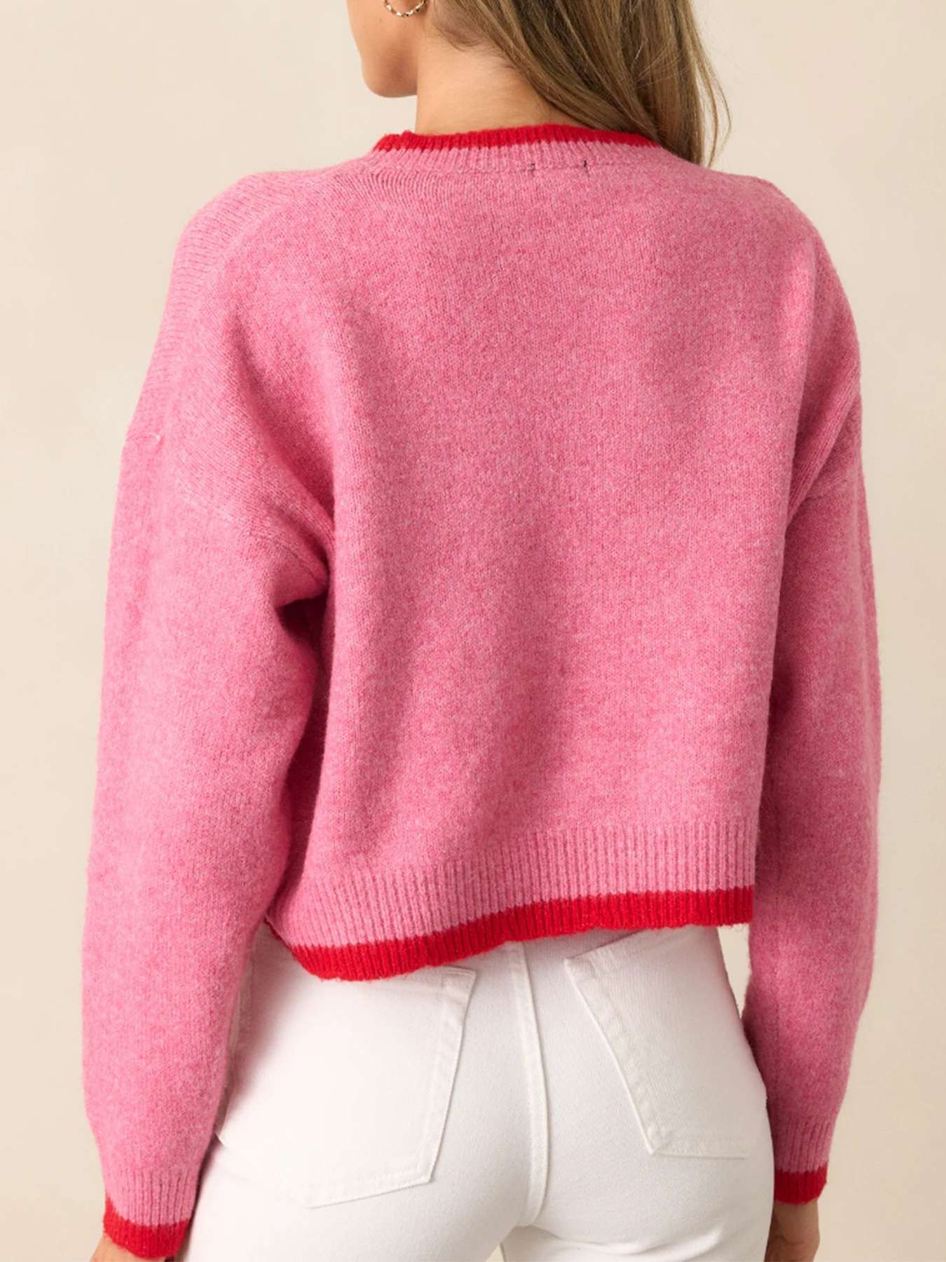 Cozy Strawberry Print Sweater image 2