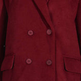 Long Blazer Coat With Belt image 5