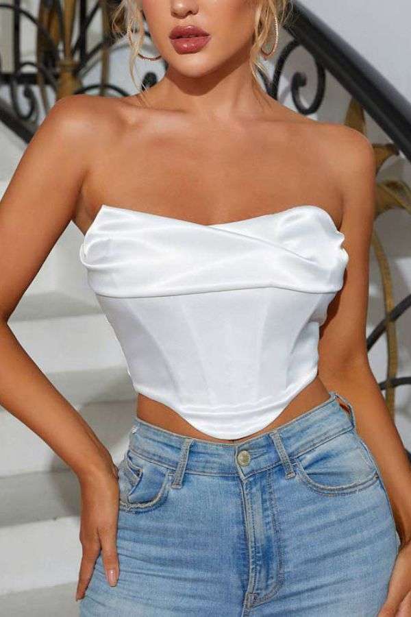 Vibrant Strapless Top image 1