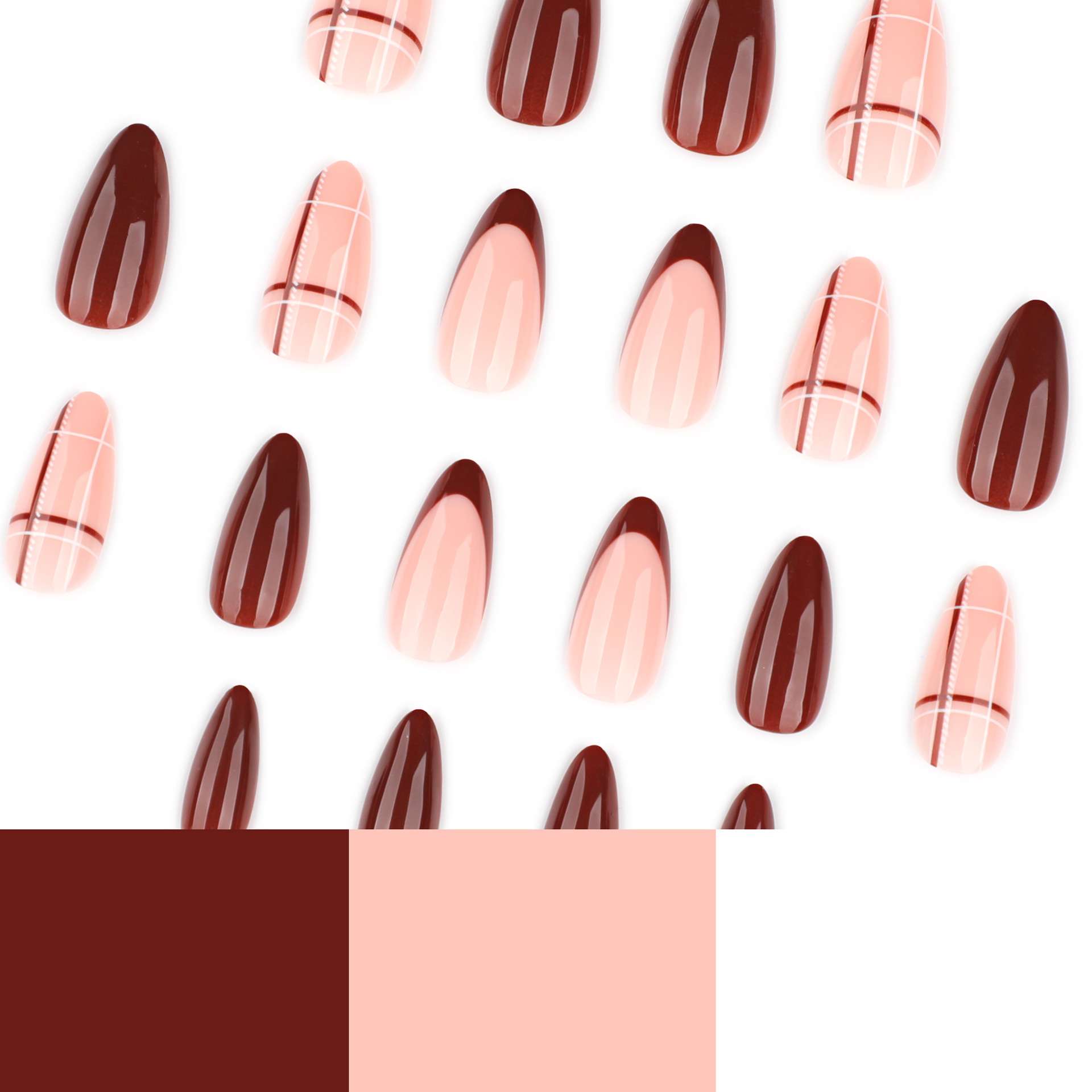 Cozy Autumn Almond Press-On Nails image 3