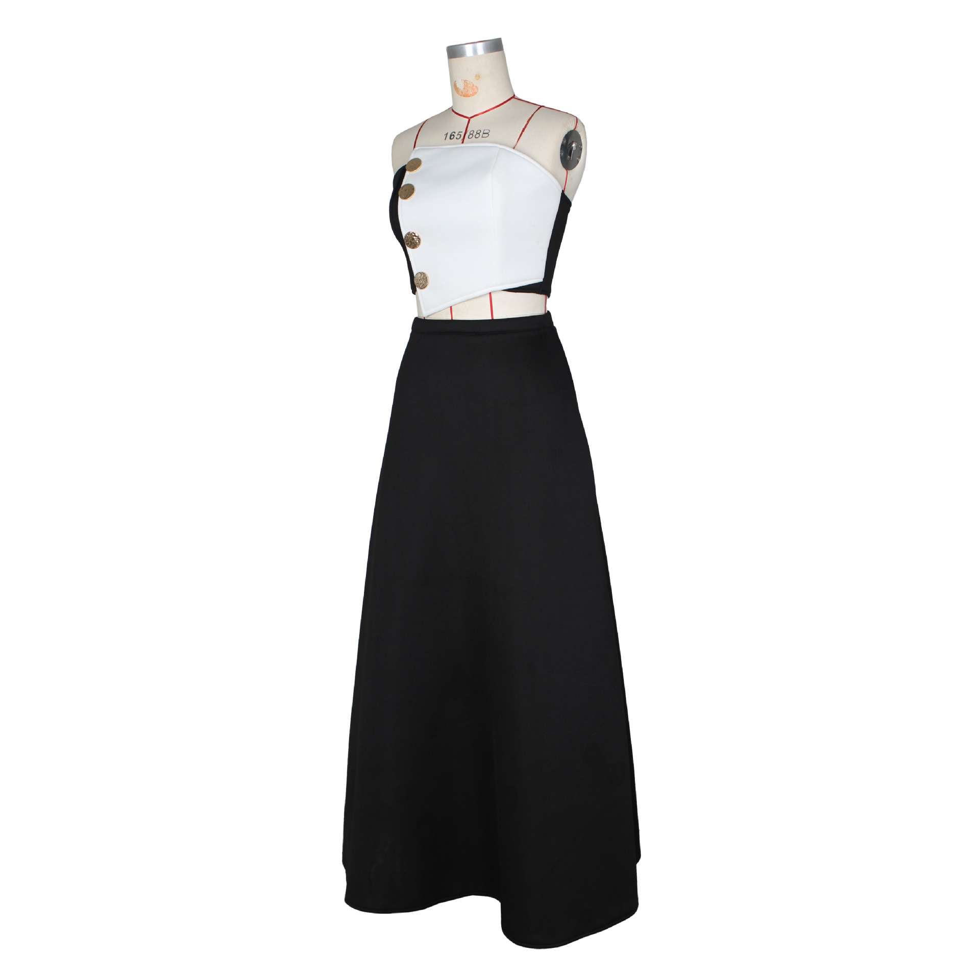 Strapless Colorblock Maxi Dress image 5