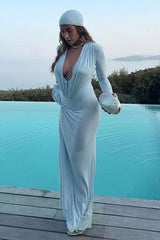 Long-Sleeve Maxi Dress image 1