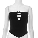 Elegant Strapless Corset Top with Decorative Ties image 2
