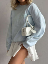 Versatile Casual Round Neck Sweatshirt image 5