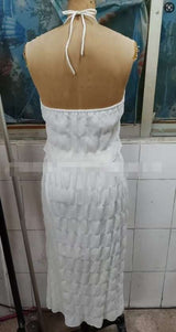 Two-Piece Halter Top and Maxi Skirt Set image 3