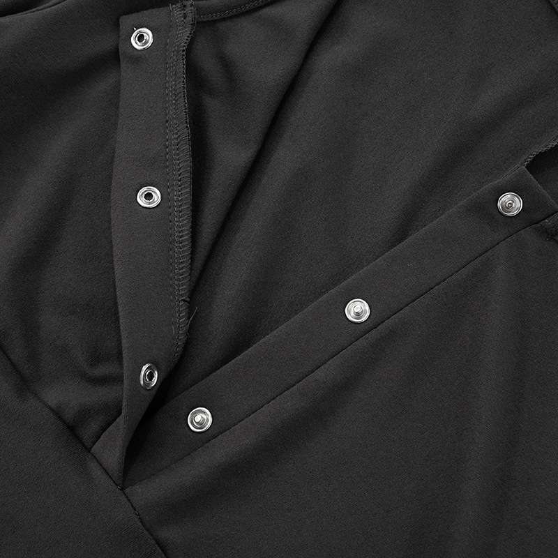 Long Sleeve Bodycon Jumpsuit with Button Detailing image 6