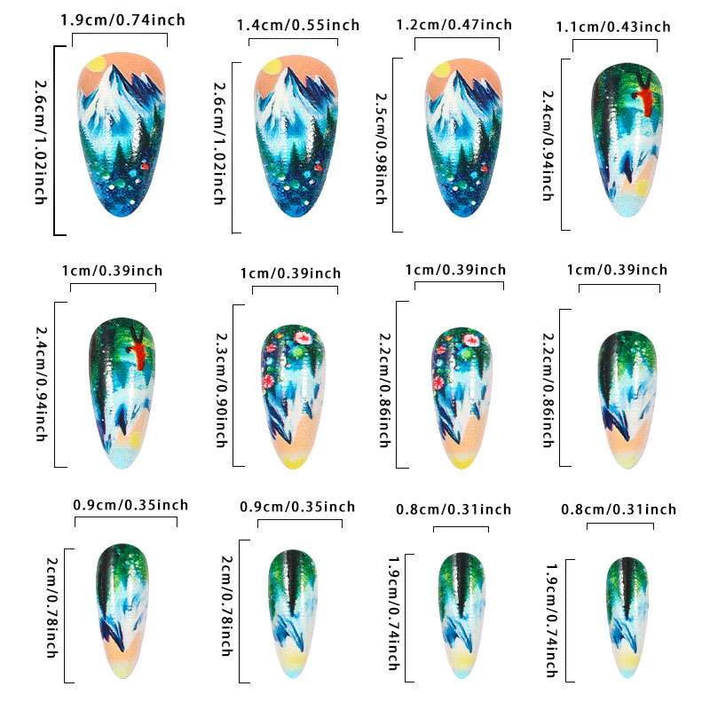 Mountain Landscape Nail Art Design image 3