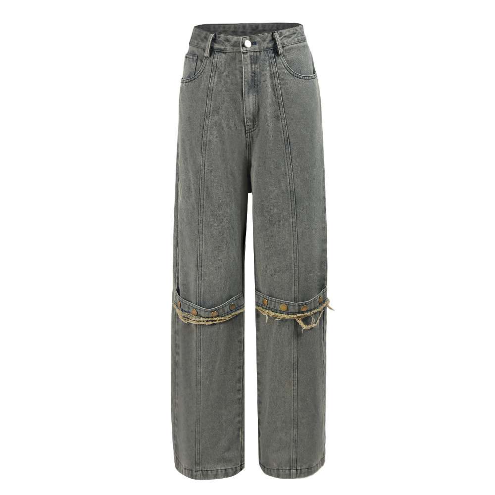 Straight Long Denim Pants image 1