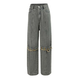 Straight Long Denim Pants image 1