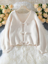 Knit Cardigan with Bow Accents image 4