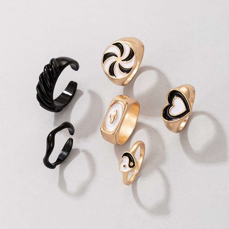 Black and White Statement Rings image 2