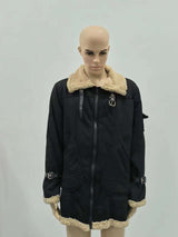 Jacket with Faux Fur Collar and Pockets image 4