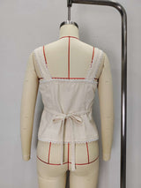 Crochet-Trim Button-Front Top image 5