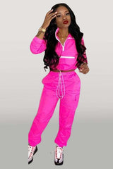 Casual Two-Piece Windbreaker Tracksuit Set image 2
