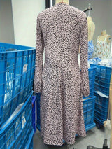 Leopard Print Long Sleeve Midi Dress image 4