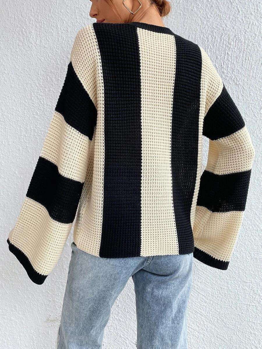 Oversized Striped Knit Sweater image 6