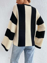 Oversized Striped Knit Sweater image 6