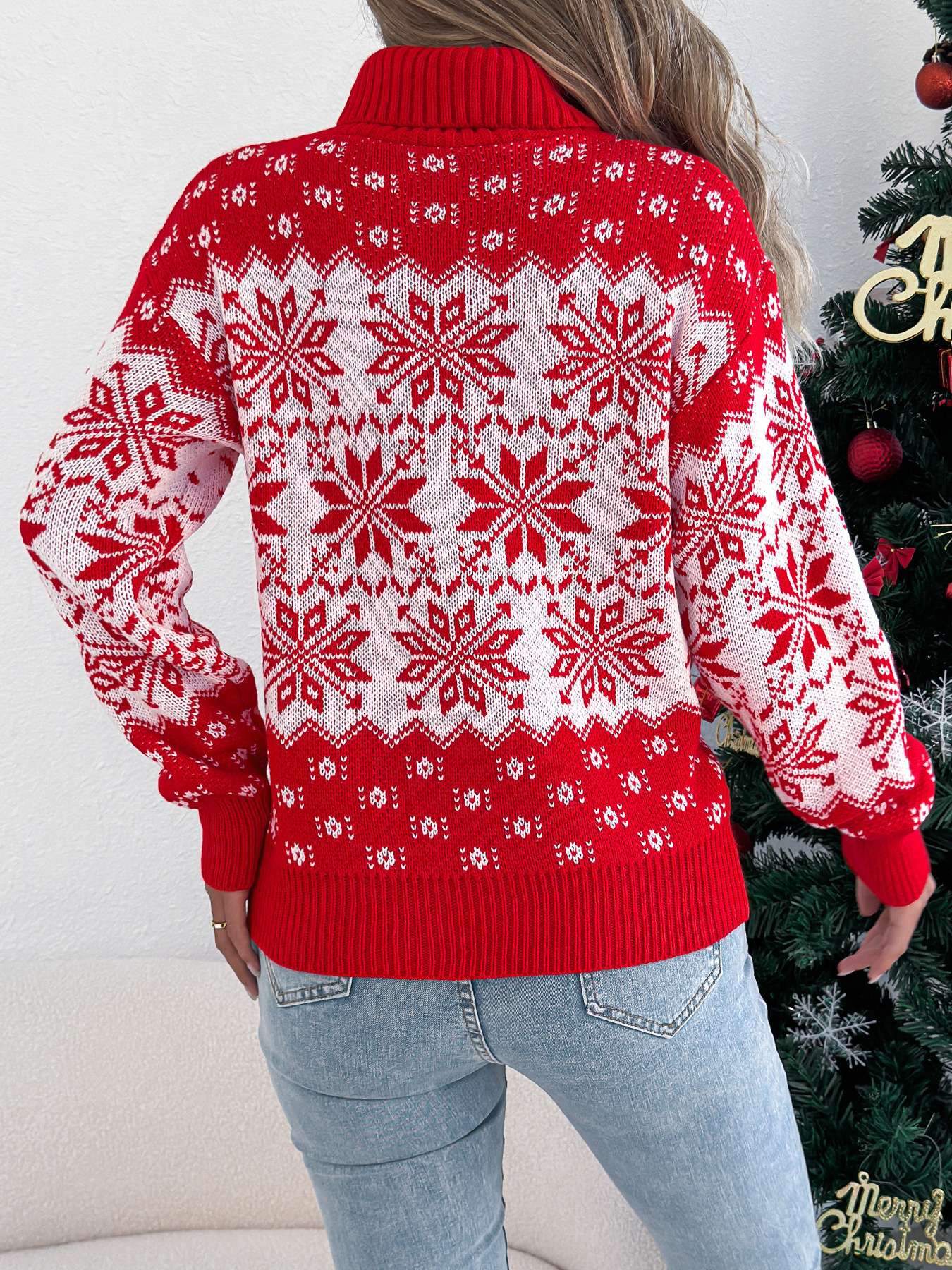 Snowflake Christmas Sweater image 3