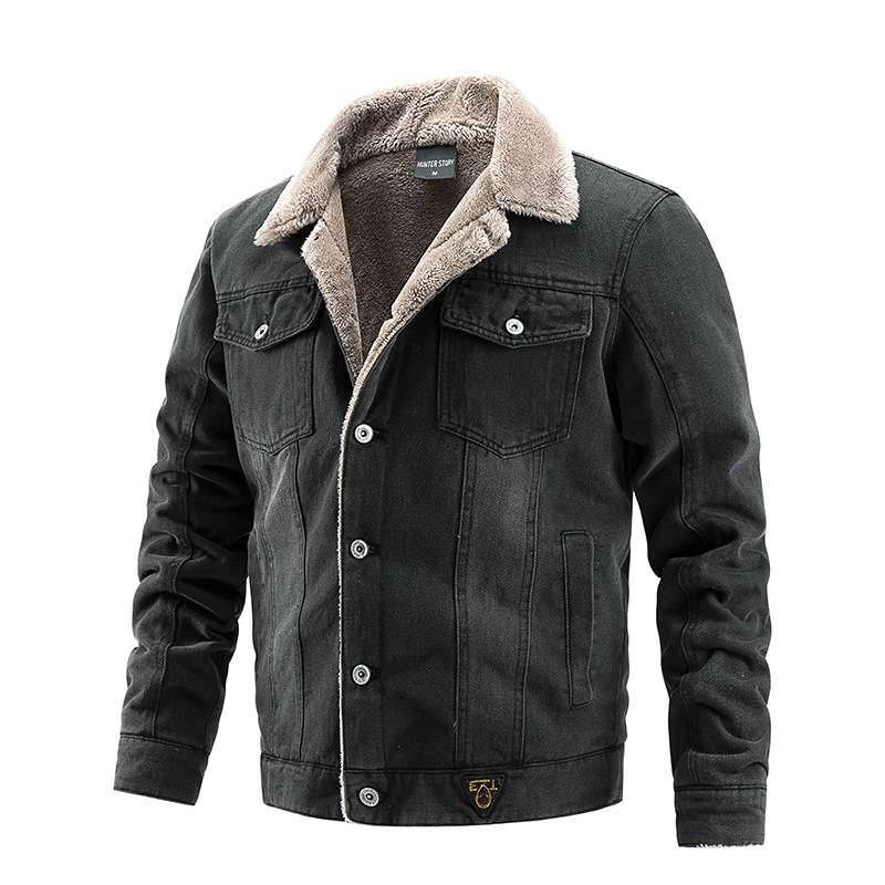 Winter Fleece Fashion Shawl Collar Jacket Casual Coat image 1