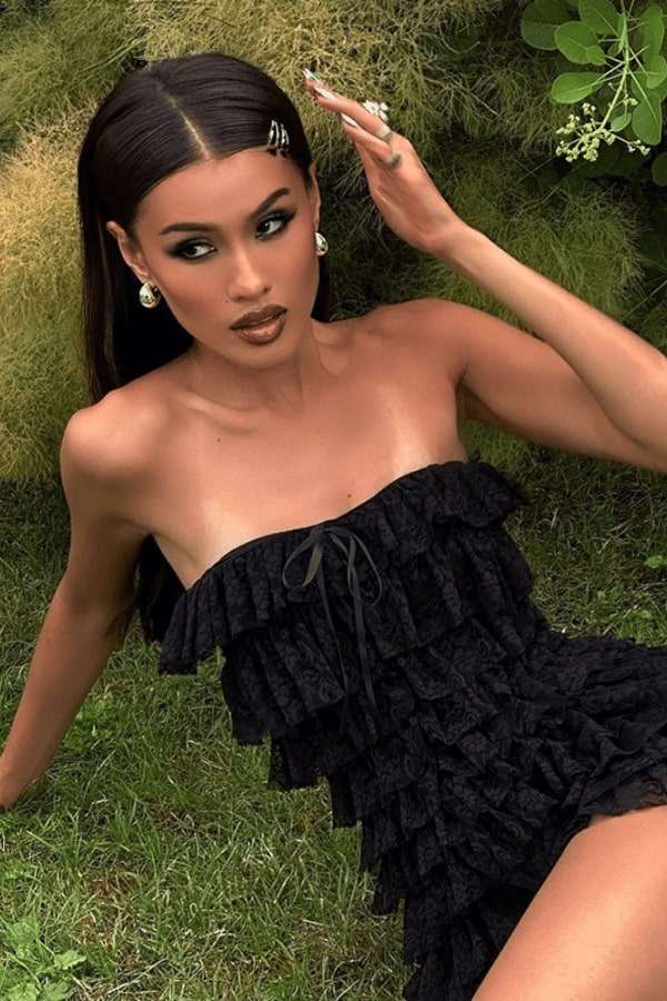 Lace Cascade Romper image 1