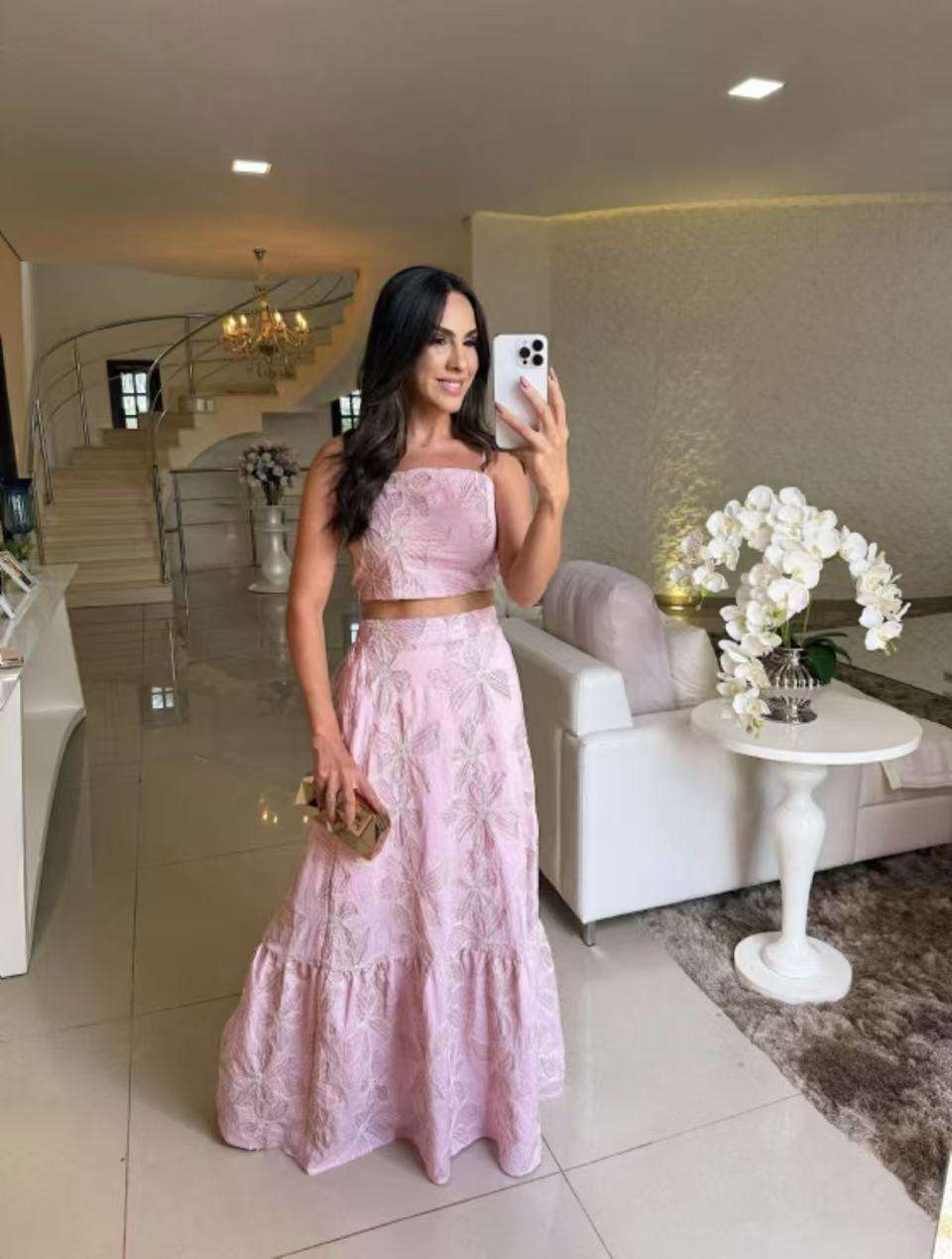 Floral Embroidered Two-Piece Set image 4