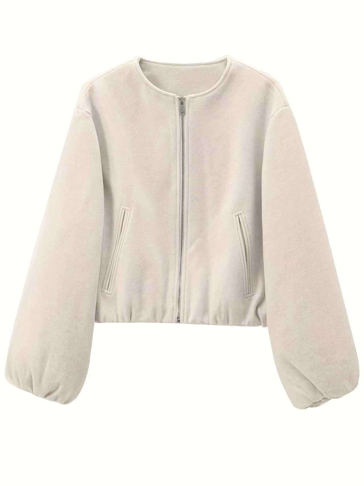 Cozy Oversized Bomber Jacket image 4