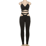 Cut-Out Wrap Top & Pants Set image 2