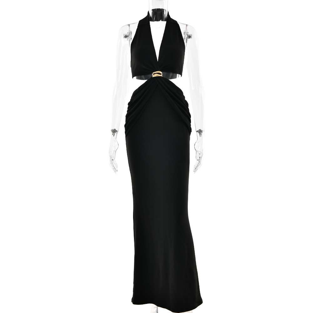 Cut-Out Maxi Dress with Ring Detail image 2