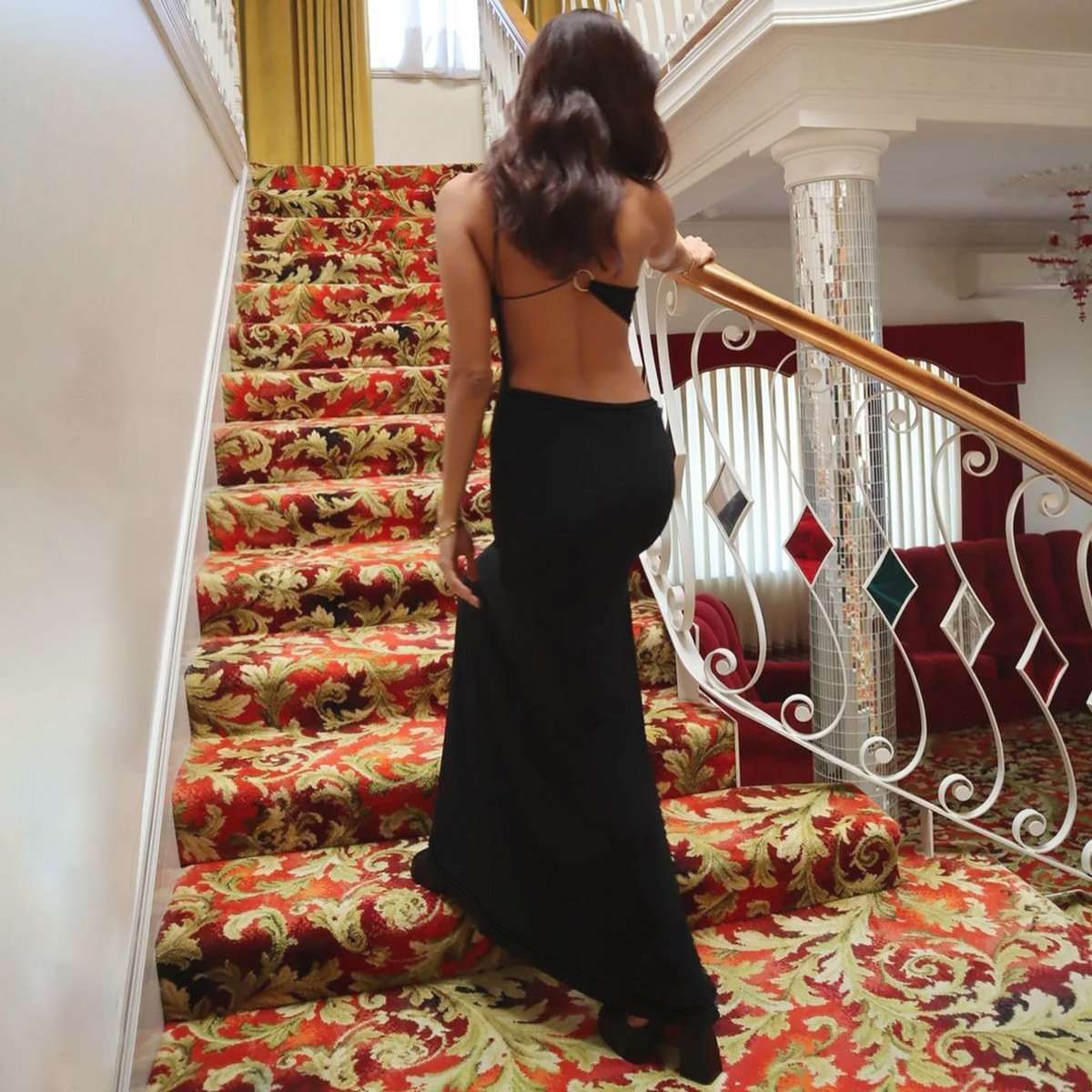 Cutout Open Back Sleeveless Slit Maxi Dresses image 2