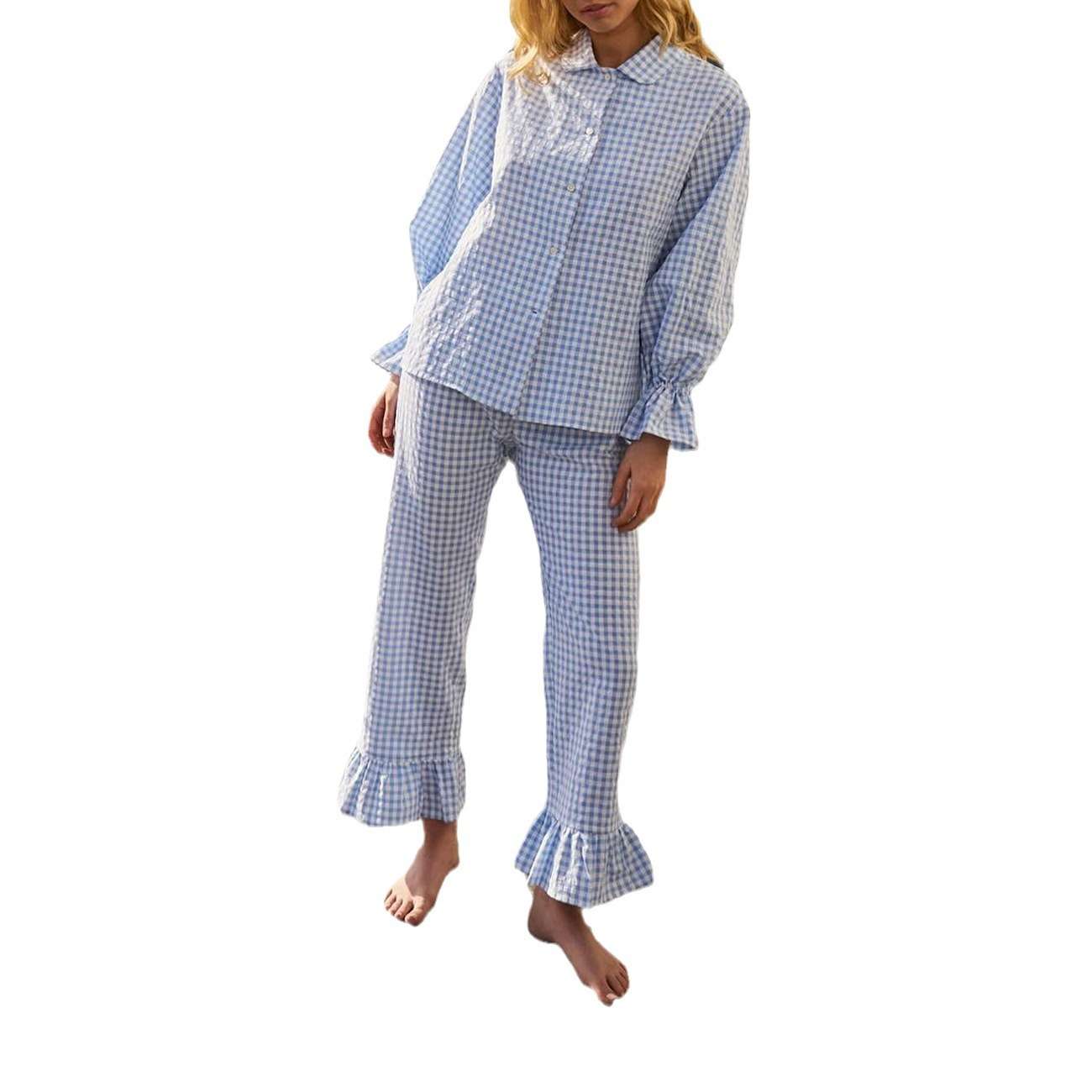 Casual 2-piece Suit Bell Sleeve Top Mesh Trousers image 5