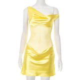 One-Shoulder Dress with Draped Detail image 4