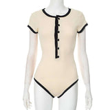 Vintage-Inspired Cap Sleeve Bodysuit image 3