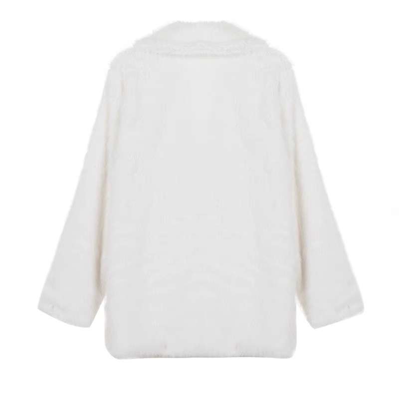 Fluffy Faux Fur Women Thick Overcoat image 8