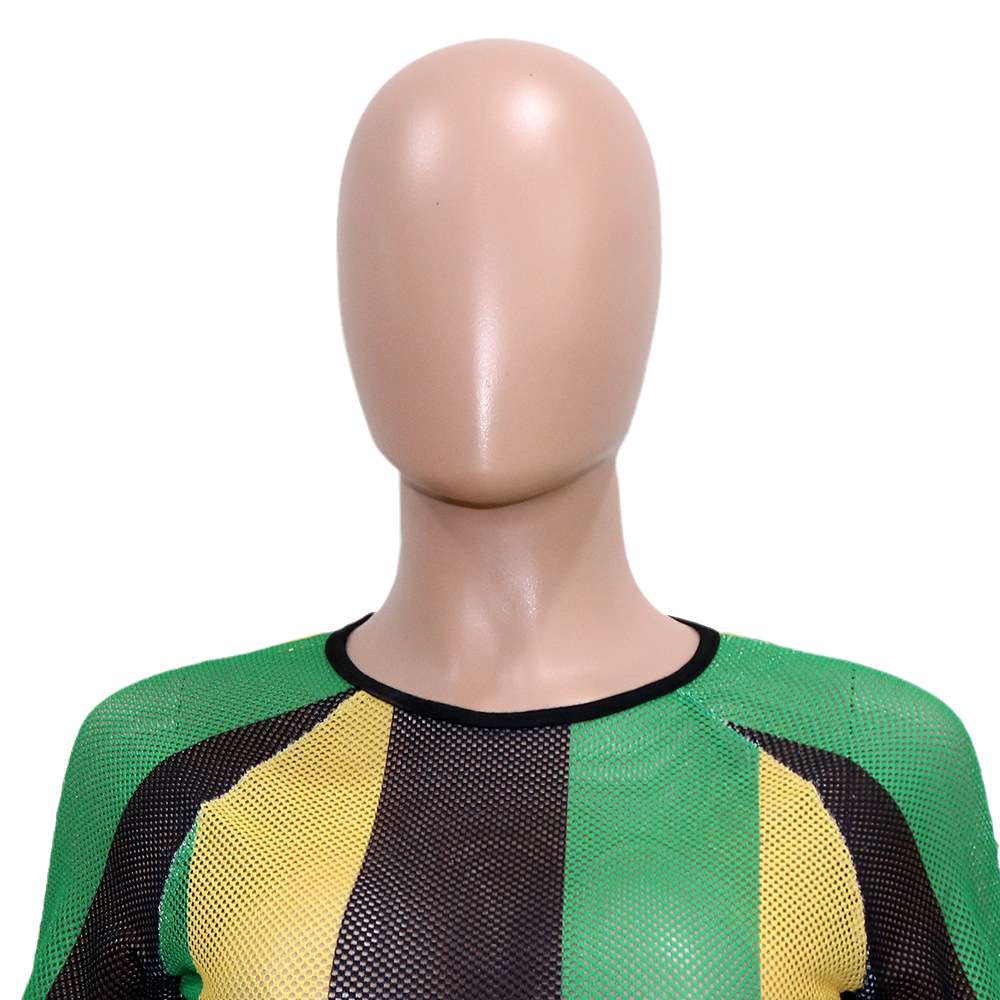 Vibrant Color Block Maxi Dress image 6