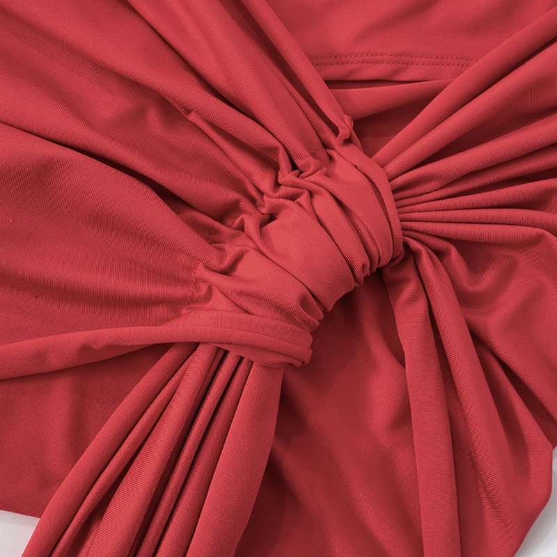 One-Shoulder Ruched Mini Dress image 7