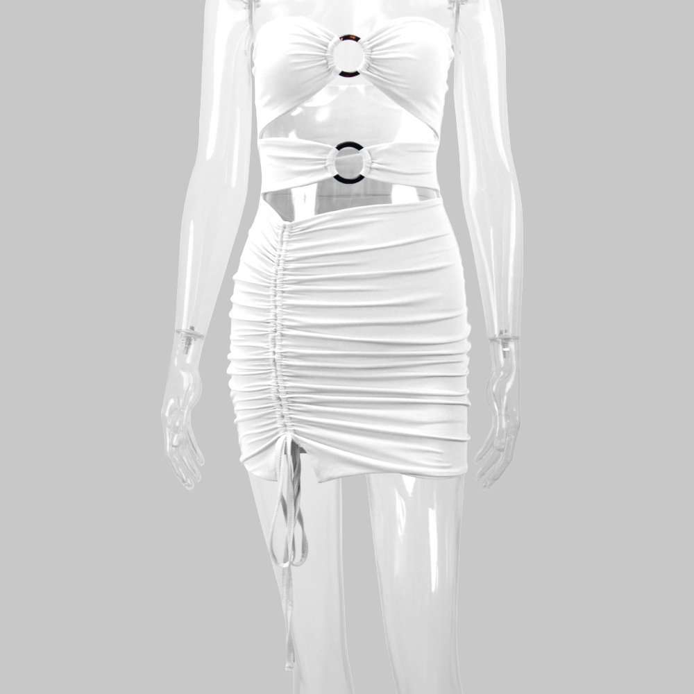Ring Detail Cut-Out Ruched Bodycon Dress image 7