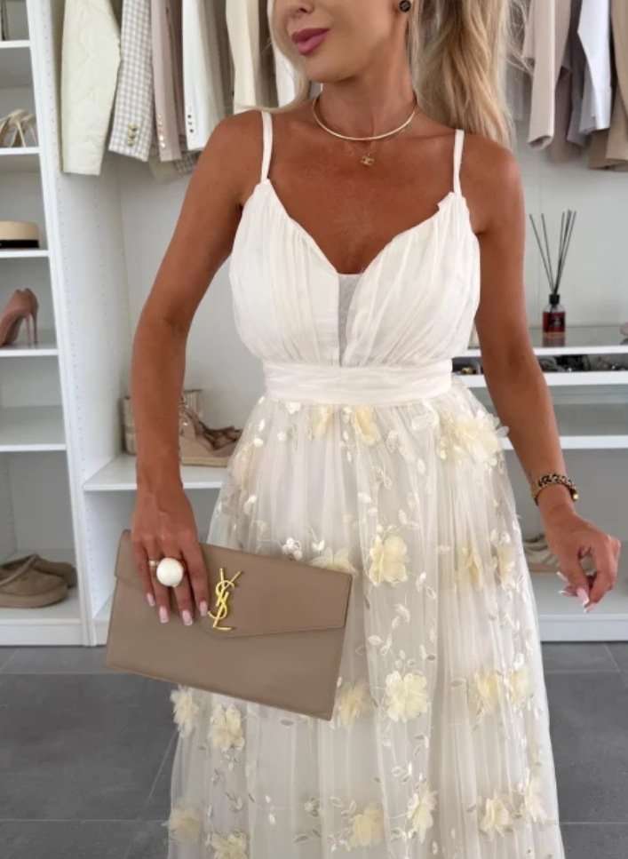 Floral Embroidered Maxi Dress image 5