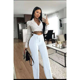 High Waist Slimming Tapered Pants image 2