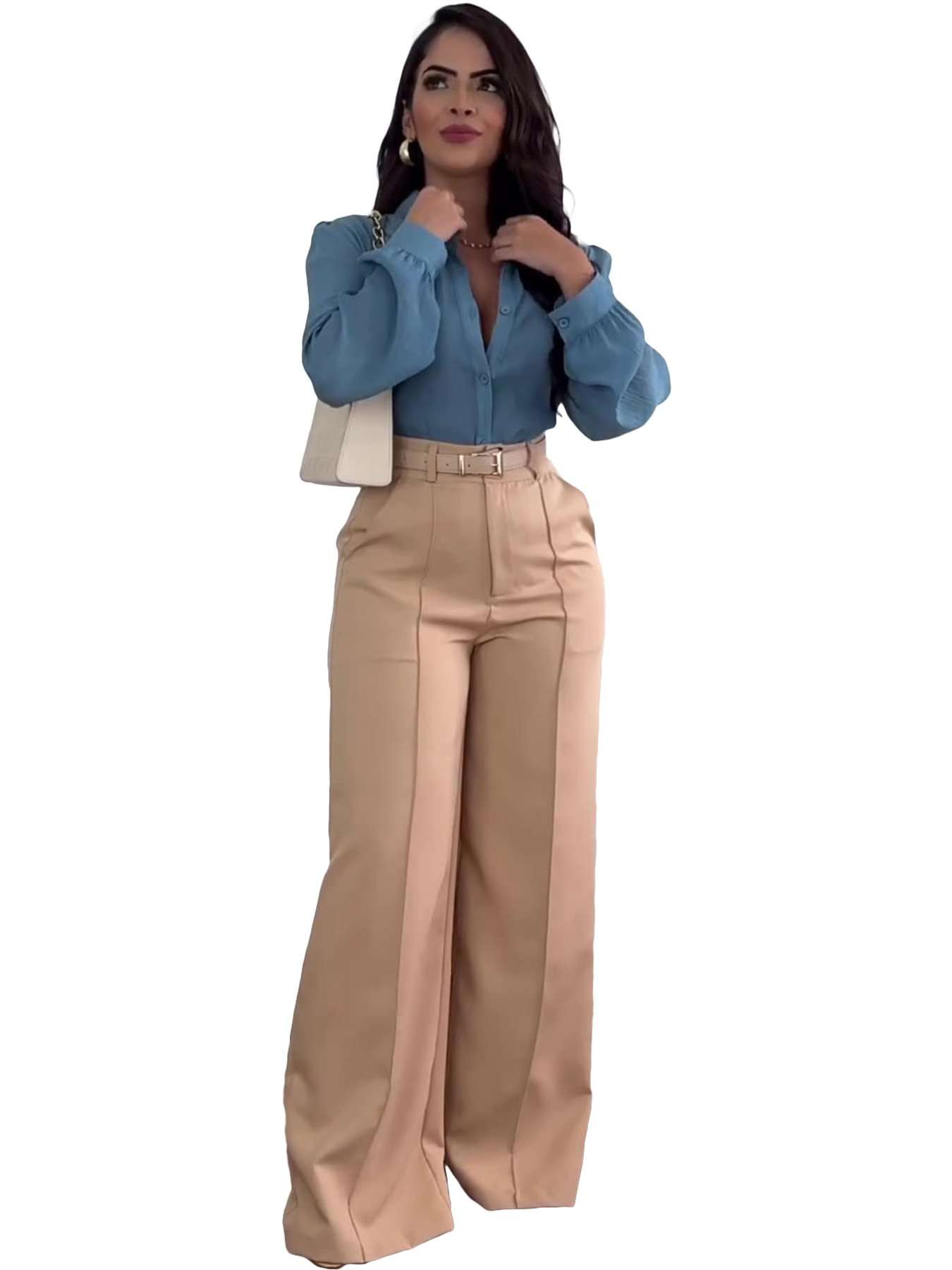 Relaxed Beige Trousers image 5