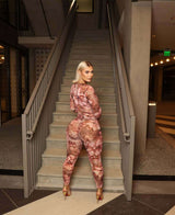 Floral Two-Piece Set with  Top & High-Waisted Pants image 3