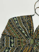 Bohemian Patterned Cut-Out Maxi Dress image 5