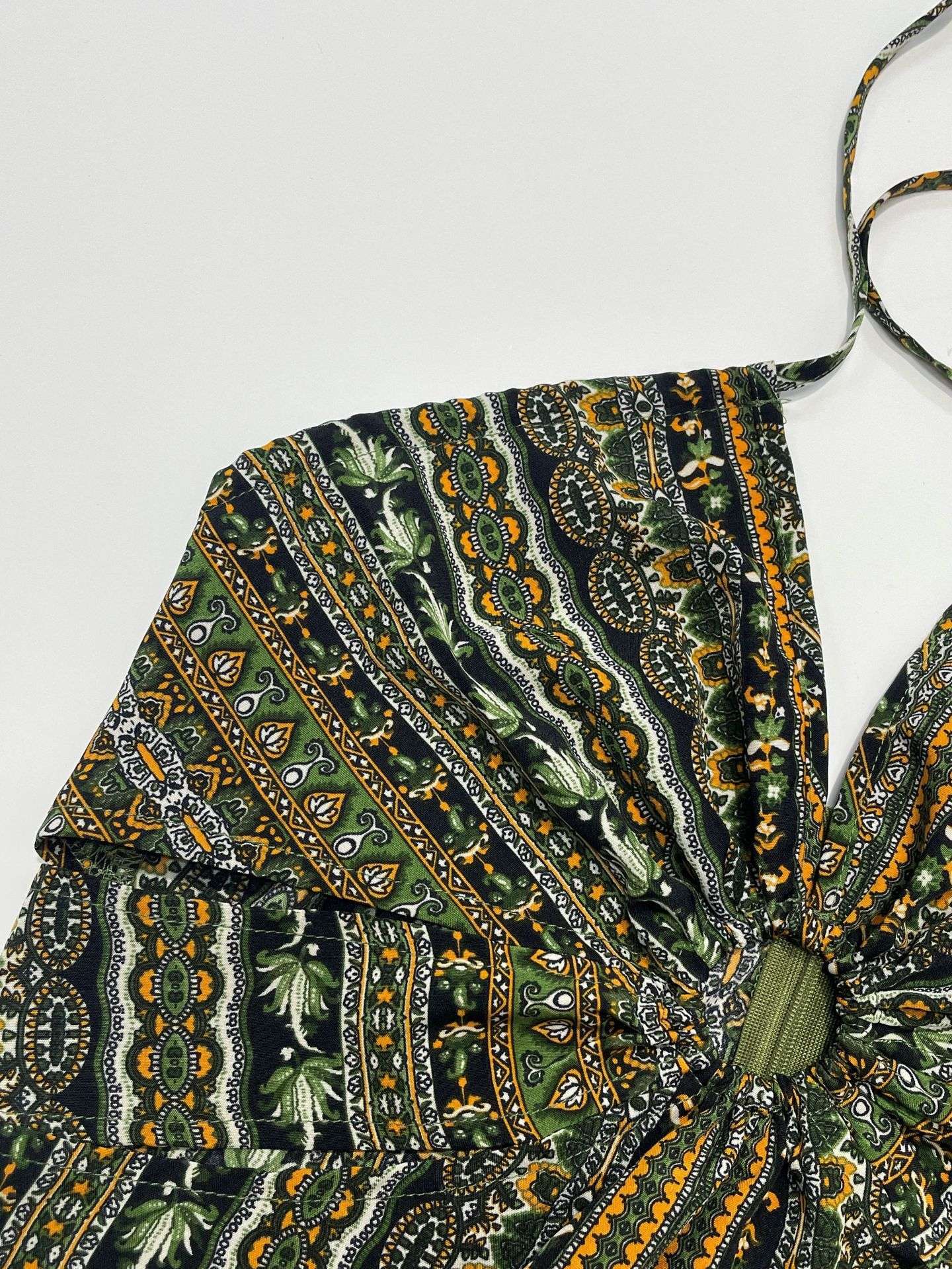 Bohemian Patterned Cut-Out Maxi Dress image 5