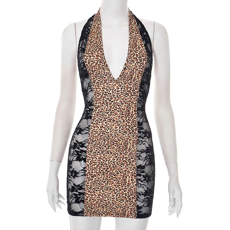 Leopard Print Bodycon Mini Dress image 3