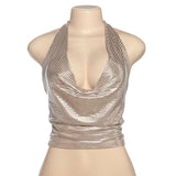 Sparkling Cowl Neck Tank Top image 2