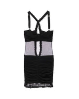 Cutout Mini Dress with Beaded Accents image 3