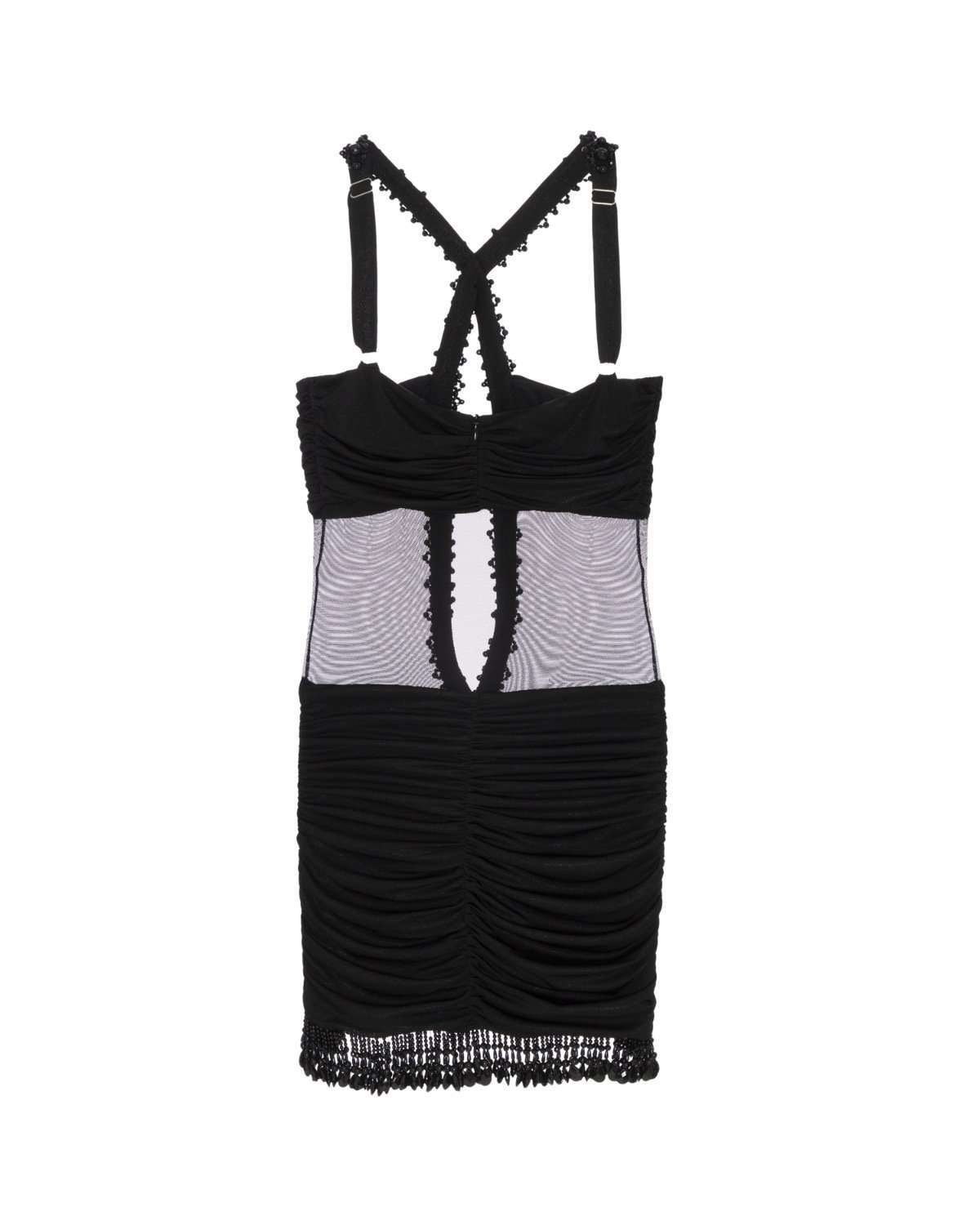 Cutout Mini Dress with Beaded Accents image 3