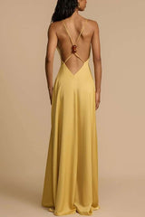 Deep V-Neck Maxi Dress image 2