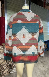 Fashion Vintage Print Long Sleeve Loose Jacket image 6